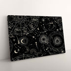 Tableau Toile Univers Mystique Signes du Zodiaque Astrologie