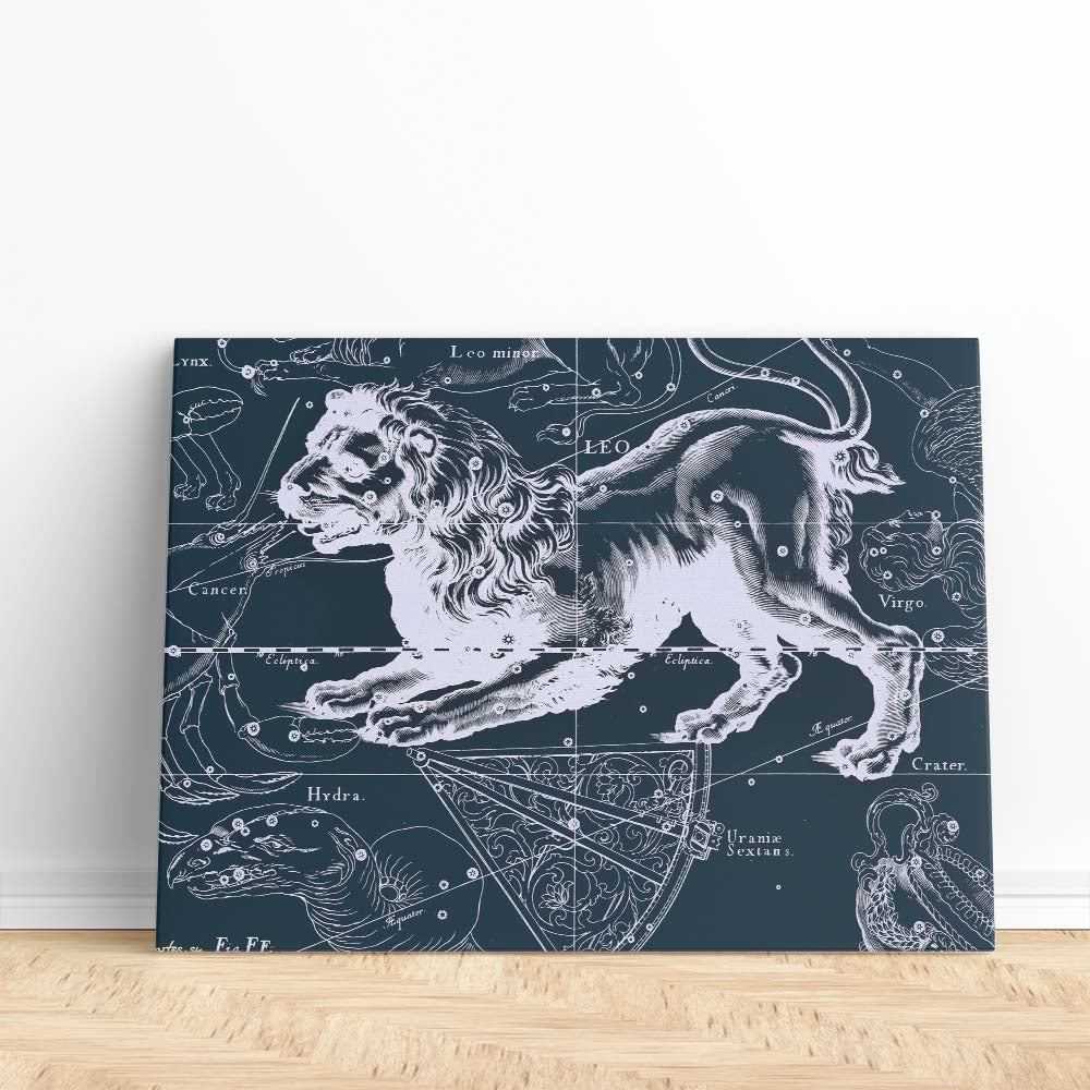 Impression sur Toile Artistique Constellation du Lion Astrologie