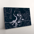 Tableau Toile Signe du Zodiaque Gémeaux Étoiles Jumelles