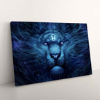 Impression sur Toile Artistique Signe du Zodiaque Lion Majestueux
