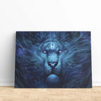 Impression sur Toile Artistique Signe du Zodiaque Lion Majestueux