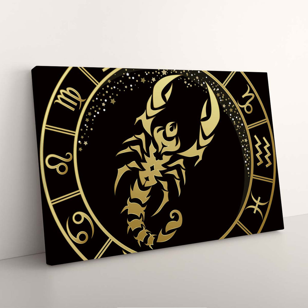 Impression sur Toile Signe du Zodiaque Scorpion Cosmos Profond