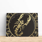 Impression sur Toile Signe du Zodiaque Scorpion Cosmos Profond