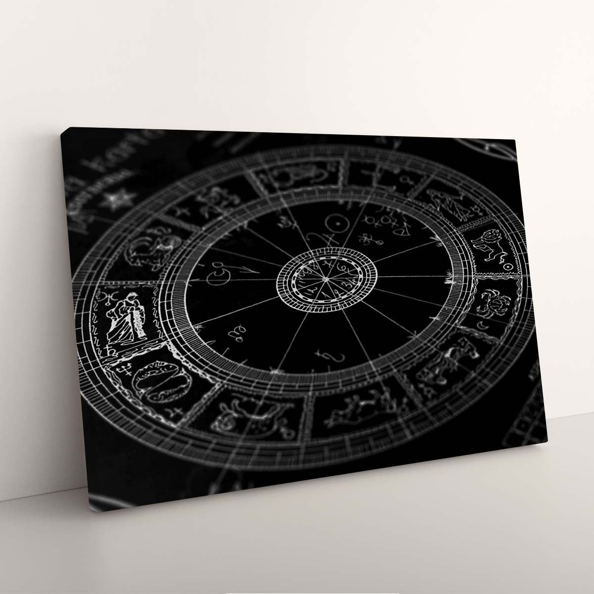 Tableau Toile Minimaliste Signes du Zodiaque Noir et Blanc