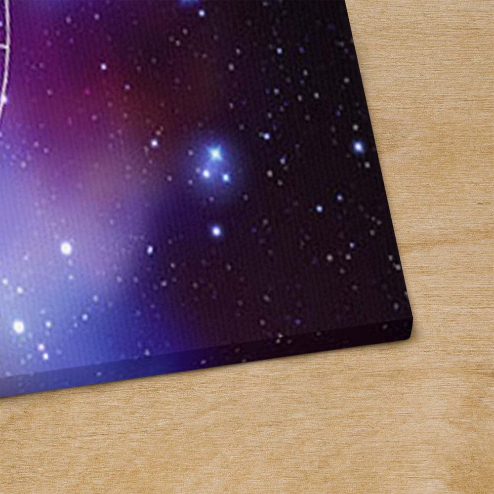 Tableau Toile Signes du Zodiaque dans l'Espace Étoilé Coloré