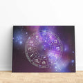 Tableau Toile Signes du Zodiaque dans l'Espace Étoilé Coloré